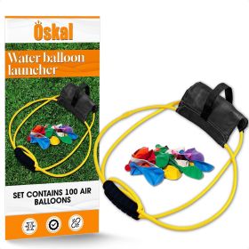 Water Balloon Launcher Slingshot 2 -3 Person Game Catapult with 100 Colorful Air Balloons Water Balloon Slingshot for Long Distance Launching Eas