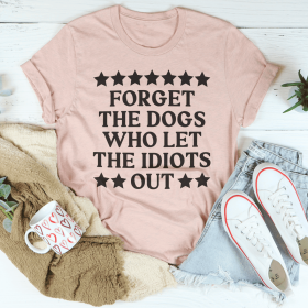 Forget The Dogs T-Shirt (Color: Heather Prism Peach, size: 2XL)