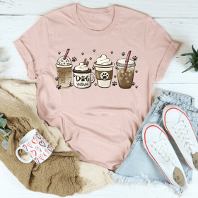 Dog Mom Fuel T-Shirt (Color: Heather Prism Peach, size: 2XL)
