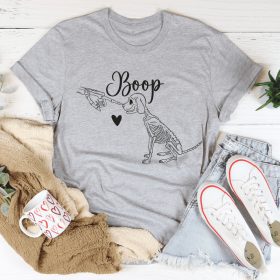 Boop Cute Dog T-Shirt (Color: Athletic Heather, size: XL)