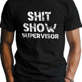 Letter Dog Poop Show Fit Men's T-shirt, Sweat Wicking And Freedom Of Movement (Color: Black, size: 5XL)