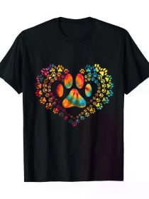 Cute Dog T-shirt (Color: Black, size: XL)
