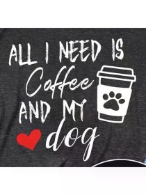 Dog Shirt for Women Dog Mom Tshirts Dog Lover Gifts Tee Shirt Causal Short Sleeve Blouse Tops Funny S - 180g 100% (Color: Black, size: L)