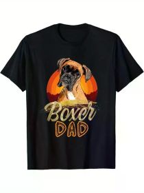 Boxer Dad Graphic T-Shirt - Perfect Gift for Boxer Lovers, 100% Cotton, Casual & Sporty Design, Machine Washable, Sizes S to XXXL (Color: Black, size: S)