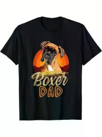 Boxer Dad Graphic T-Shirt - Perfect Gift for Boxer Lovers, 100% Cotton, Casual & Sporty Design, Machine Washable, Sizes S to XXXL (Color: Black, size: M)