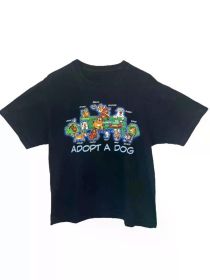 Vintage Y2K Crazy Shirts Hawaii Original Adopt A Dog Collab T Shirt M, All-Season, Family T-shirt (Color: Black, size: S)