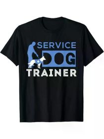 Service Dog Trainer Handler T-Shirt (Color: Black, size: XXXL)