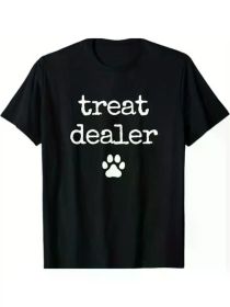 Dog Lovers' Exclusive "Dog Food Dealer" Humorous Cotton T-Shirt - The Perfect Gift for Men, Dad, Husband (Color: Black, size: XXL)