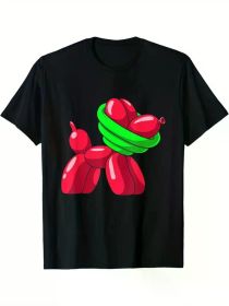 Twister Clothing Animal Balloon Dog Balloon Artist Dog Lover T-Shirt (Color: Black, size: M)