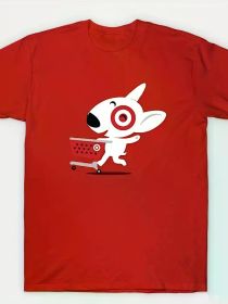 Cute Bullseye Dog Team Member T-Shirt, 180g, Pure Cotton, Printed, Christmas Gift (Color: Black, size: S)