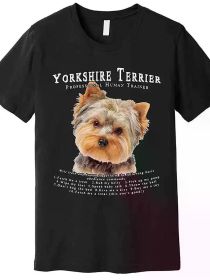 Yorkshire Terrier Yorkie Owner Lover Human Trainer Cute Dog Premium T-Shirt 561980 funny Men'S Short Sleeve T-shirt black TT2 (Color: Black, size: XL)