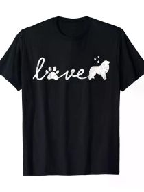 Great Pyrenees Pyr Mom Dad Dog Love Pet Paw Gift T-Shirt (Color: Black, size: XL)