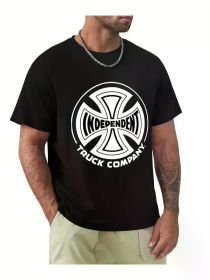 Men's Summer Cotton T-Shirt with Unique Dog Anatomy Design - Casual (Color: Black, size: XXL)